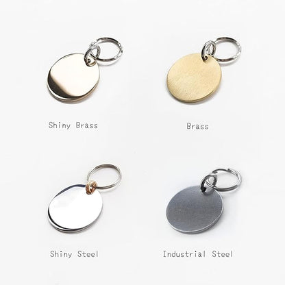 Cats Dogs ID Tags Personalized Lovely Symbols Pets Collar Name Accessories Simple Custom Engraved Supplies for Large Four Legged Child Necklace Chain Anti-Lost Copper Shiny Brass Charm