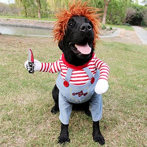 Pet Deadly Dog Costume, Cute Dog Cosplay Halloween Christmas Funny Pet Clothes Party Costume for Small Medium and Large Dogs (X-Large) - Image 3