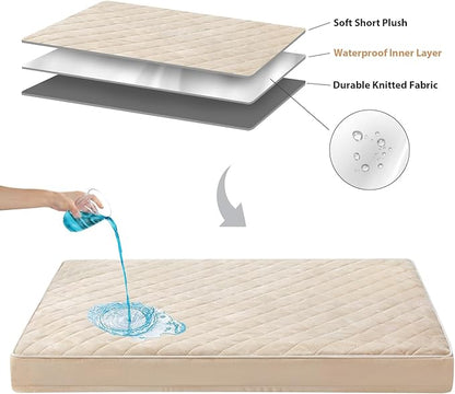 WNPETHOME Orthopedic Giant Dog Beds Large Sized Dog, Waterproof Extra Large Dogs Bed with Removable Washable Cover, Multi-Needle Quilting Dogs Crate Bed