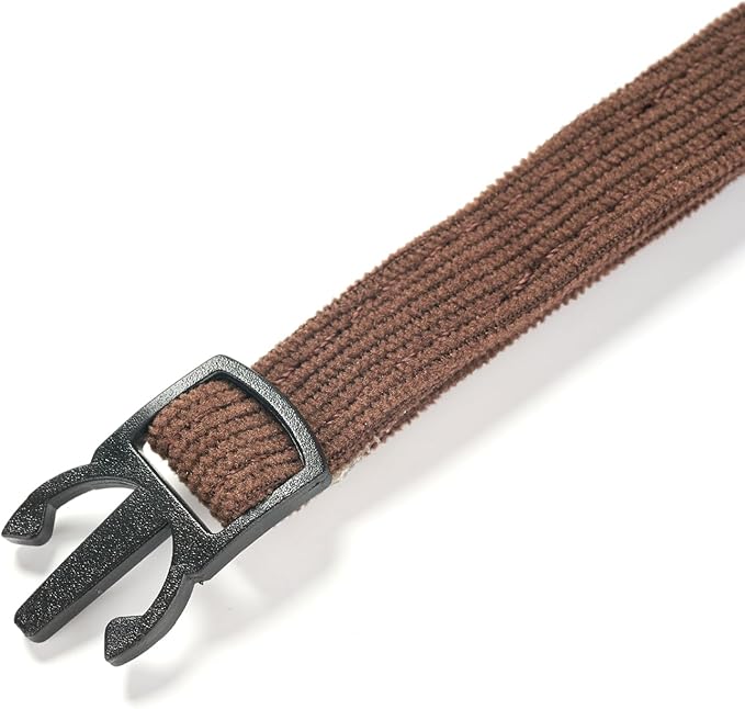 Soft Corduroy Cat Collar with Bell and Bowtie, Safety Breakaway Clasp, Adjustable for Kitten and Cats Brown Color.