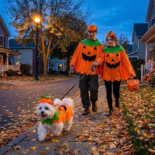FLAdorepet Halloween Matching Dog and Owner Clothes Pet Pumpkin Costume,S - Image 3