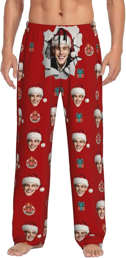 Custom Pajama Pants with Face customized PJ Pants Christmas Valentine gifts for Men Women