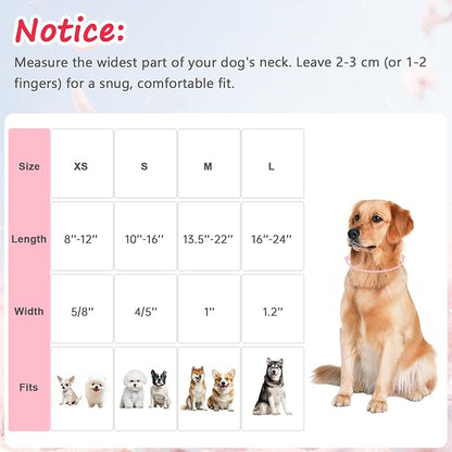 Strawberry Dog Collar, Cute Pink Dog Collars for Medium Dogs, Sweet Fresh Style Pet Collar Medium Dog Collars, Puppy Collar with Quick Release Buckle for Girl Boy Dog-M