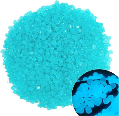 Glow in The Dark Stones 1000 Pcs Glow Pebbles Aquarium Rocks for Fish Tank Lawn Yard Garden Walkway Plant Pots