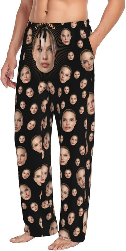 Custom Pajama Pants with Face customized PJ Pants Christmas Valentine gifts for Men Women