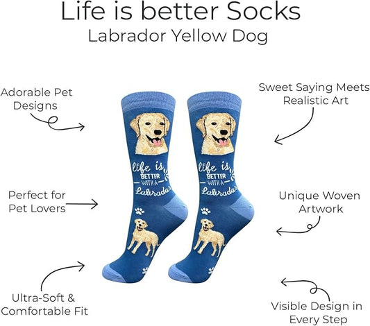 E&S Pets Pet Lover Socks - Dog & Cat Socks - Unisex Novelty Gifts