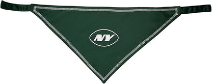 Pets First NFL New York Jets TIE Bandana, Size Small/Medium. Dog Bandana Scarf Bib for Pet Cat Dog. The Ultimate Game-Day, Party Bandana