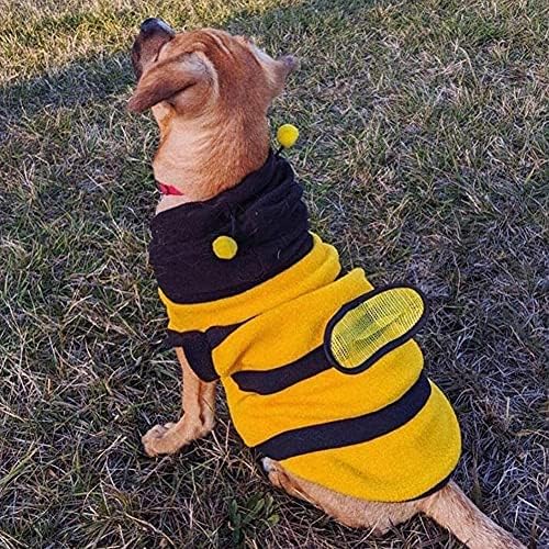 Dog Bee Costume Halloween Bumblebee Clothes Pet Hoodies Cosplay Costume - Image 5