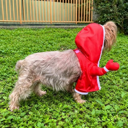 Muscular Boxer Pet Halloween Costume with Hooded Robe - Small to Medium-Large Breed Funny Clothes Outfit Apparel (Small) - Image 6