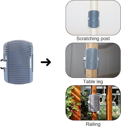 PEEKAB 32" Tall Cat Scratching Post Sisal Scratch Posts with Hanging Ball and Self-Massage Brush Vertical Scratcher for Indoor Cats and Kittens Light-Gray 32inches