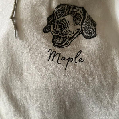 Personalized Dog Hoodie Sweatshirt, Custom Line Art Portrait Dogs Cats Hoodie, Customized Pet Lover Gifts, Pet Name Hoodies Sweatshirts For Women, Dog Mom Gifts
