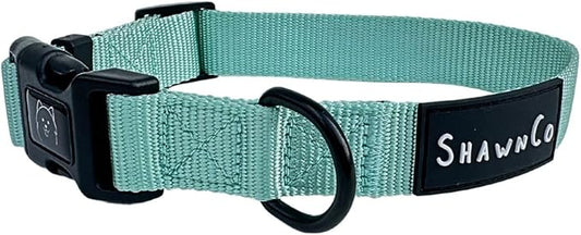 ShawnCo Dream Walk Dog Collar- Premium, Adjustable and Comfortable Pet Collar for Small, Medium, Large and Extra Large Dogs (M, Seafoam)