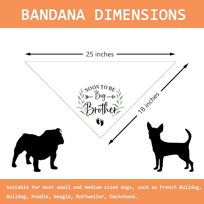 Soon to Be Big Brother Dog Bandana Baby Announcement Dog Gender Reveal Outfit Pregnancy Announcement Props Scarf Accessories Big Brother Bandana for Dogs