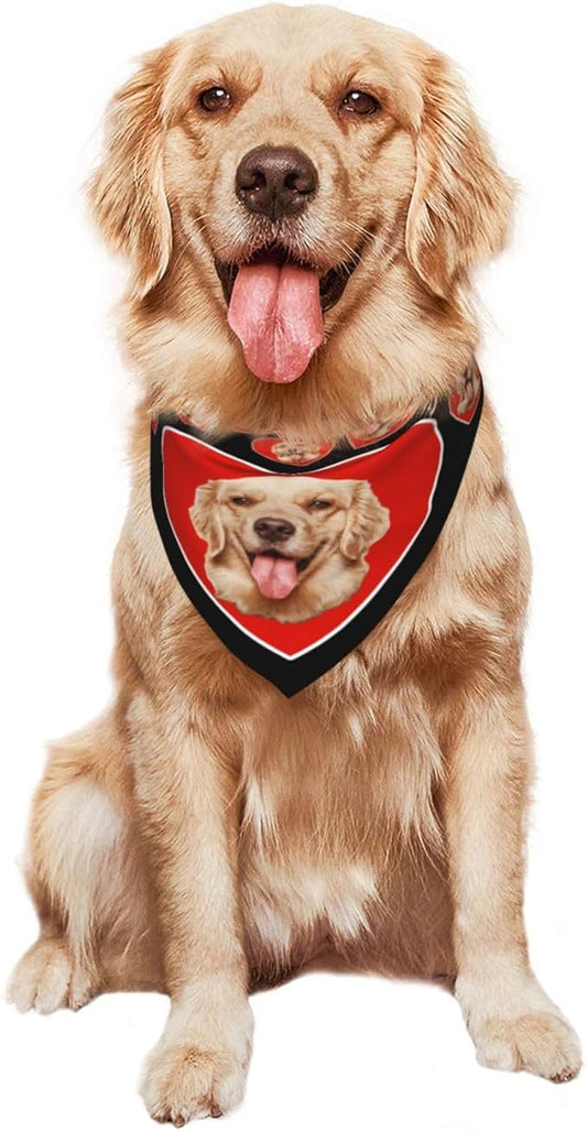 Custom Dog Bandana for Cat Dog Pet Add Your Design Personalized Neckwear Bandanas with Your Text Logo Image Customized Pet Scarf Funny Gifts Style 04