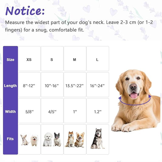 Dog Collar for Medium Dogs, Spring Purple Dog Collars with Flowers Pattern, Adjustable Cotton Dog Collars, Cute Girl or Boy Dog Collar Ideal for Gifts,Pet Accessory