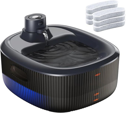 WOPET Wireless Dog Water Fountain for Large Dogs, 6L/205oz Dog Water Bowl Dispenser with 5000mAh Battery Operated, W600 Pro Cordless Pet Fountain for Dogs&Cats with Motion Sensor, Ultra Quiet Pump