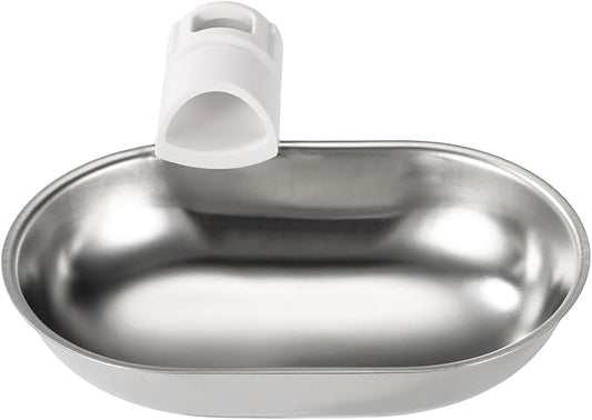 Smart Pet Water Fountain, Stainless Steel Automatic Pet Water Dispenser Wastewater Separation Feeding Watering Bowl for YSJ250424US for Cats and Small Dogs (Silver)