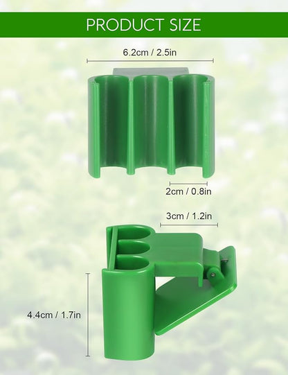 4 Pk Upgraded Aquarium Plant Holder, 3-Hole Hanging Plant Holder with Clip, Suitable for Fish Tank Potting, Aquarium Decoration, Green