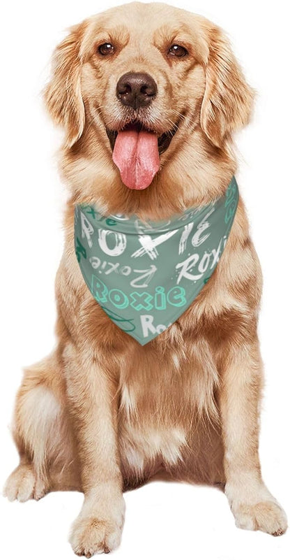 Custom Pet Scarf Personalized Dog Bandana with Name Personalized Add Your Text Bibs Triangle Head Scarfs Gift for Small Medium Large Dogs Cats Baby Puppy Pets Accessories