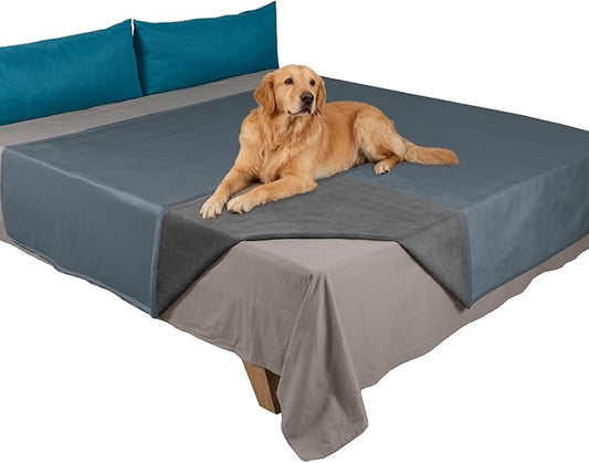 Ameritex Pet Bed Blanket Reversible 100% Waterproof Velvet Super Soft for Sofa and Bed