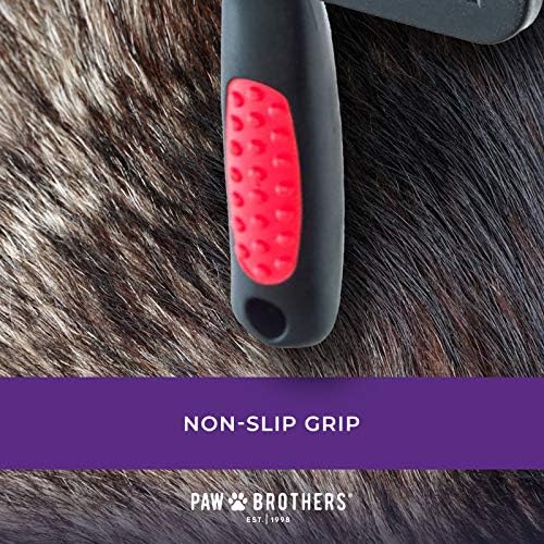Paw Brothers Soft Pin Curved Slicker Brush for Dogs, Coated Tips, Maximum Coverage, Gentle on Skin, Large - Image 3