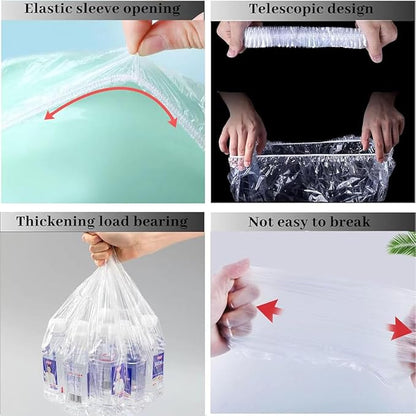 Disposable Rabbit Cage Liner Bag with Elastic,Portable Large Size Pet Litter Box Tidy Bags,Small Animal Universal Toilet Film for Bird Hamster Cat Hedgehog,50 Pieces
