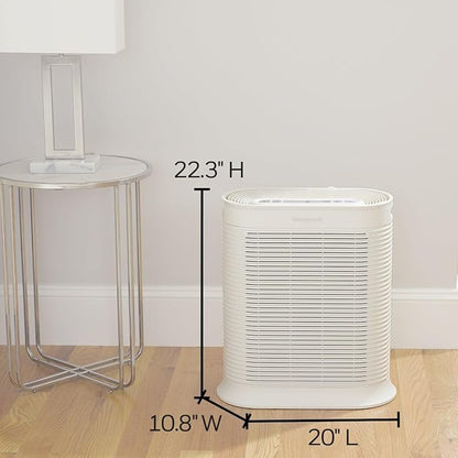 Honeywell HPA300 HEPA Air Purifier, Airborne Allergen Reducer for Large Rooms (465 sq ft), White - Wildlfire/Smoke, Pollen, Pet Dander, and Dust Air Purifier