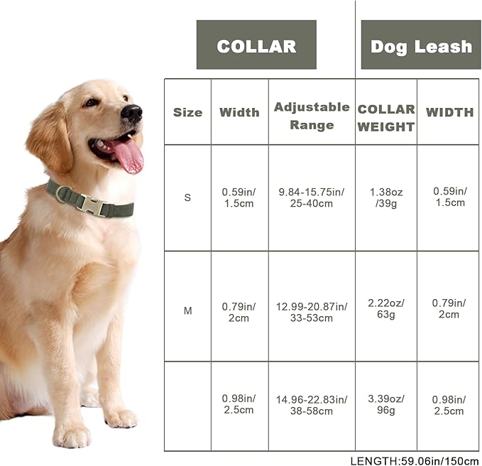 Genuine Leather Dog Collar - Adjustable Pet Collar with Quick Release Metal Buckle, Soft Skin Friendly Real Leather Collar for Small, Medium, Large Dogs (Dark Green, M：Fit 12-20" Neck)