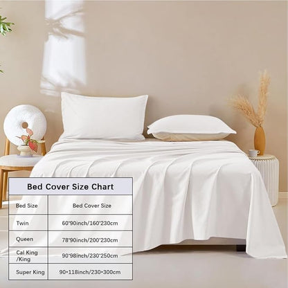 DUJUIKE Waterproof Bed Cover for Dog and Cats,Pet Hair Resistant Bed Sheet Cover, Protective Bed Liner Cover with 100% Waterproof Breathable Thin Fabric (Queen 78 * 90 inch, White)