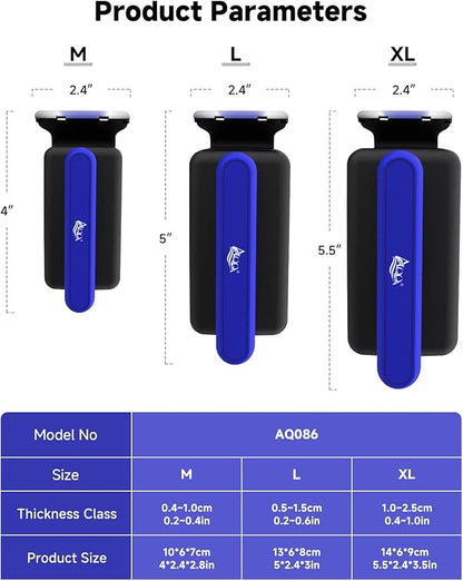 AQQA Magnetic Aquarium Fish Tank Glass Cleaner, Dual-Blades Algae Scraper Glass Cleaner Scrubber, Double Side Floating Aquarium Magnetic Brush for 0.4-1.0 Inch Thick Glass Aquariums Tank (XL)