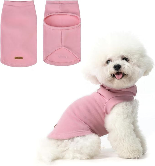 EXPAWLORER Soft Cat Sweater - Sweaters for Cats Only Warm Kitten Clothes, Fall and Winter Pet Coat Pullover Design, Fleece Sweatshirt Clothing Also for Puppy Small Dogs, Pink Large