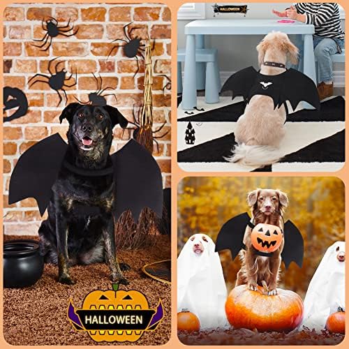 Vivifying Bat Wings for Dog, Adjustable Halloween Pet Bat Costume with Bell for Medium Large Dogs Party Decoration and Cosplay (Large, Black) - Image 4