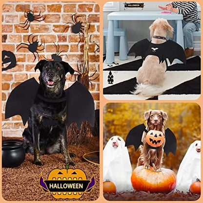 Vivifying Bat Wings for Dog, Adjustable Halloween Pet Bat Costume with Bell for Medium Large Dogs Party Decoration and Cosplay (Large, Black) - Image 4