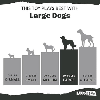 Barkbox Super Chewer Tough Dog Chew Toys for Aggressive Chewers, Dental Stimulating (T Bone - Large)