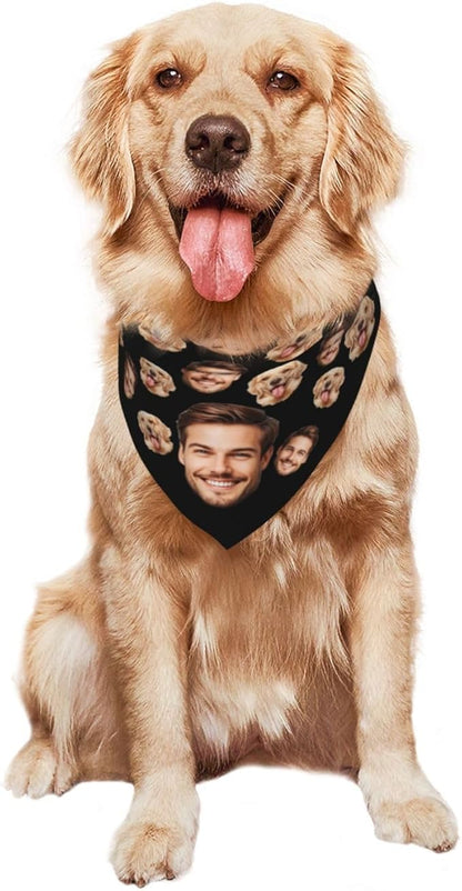 Custom Dog Bandana for Cat Dog Pet Add Your Design Personalized Neckwear Bandanas with Your Text Logo Image Customized Pet Scarf Funny Gifts Style 06