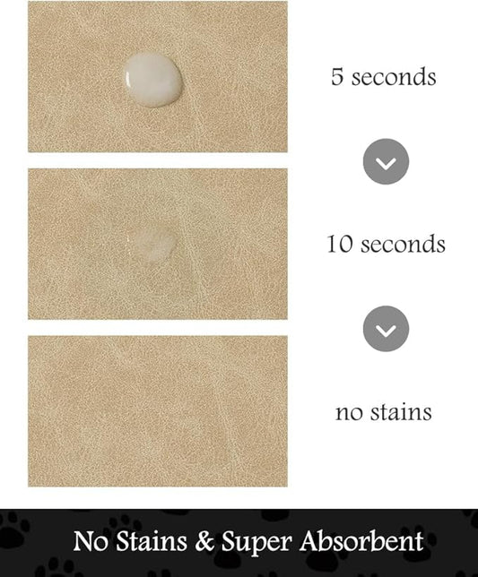 Pet Feeding Mat-Absorbent Dog Mat for Food and Water Bowl-No Stains Quick Dry Water Dispenser Mat-Dog Accessories Pet Supplies-Bowl for Messy Drinkers（Beige,16"x24"