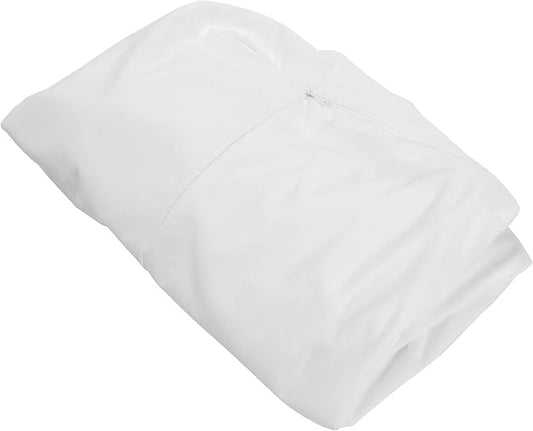 Furhaven Dog Bed Liner Water-Resistant Contour Luxe Lounger Foam Mattress Protector Cover - White, Medium