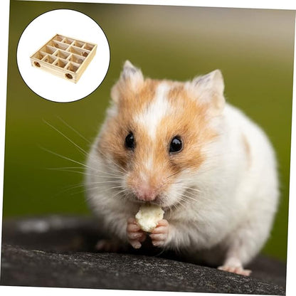 POPETPOP Wooden Hamster Maze Interactive Household for Pets Multi Design for Hamsters Chinchillas and Mice Dimensions Fun Pet Accessory