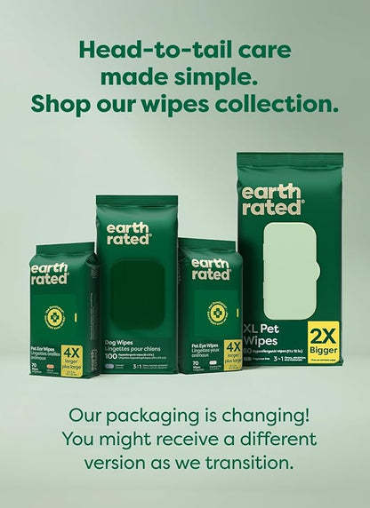 Earth Rated Pet Wipes for Dogs and Cats, Hypoallergenic, Cleaning and Hydrating, for Grooming Paws, Body and Butt, Unscented, 400 Count