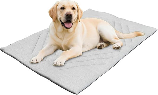 Dog Cooling Mat Self Coolings Foldable Cooling Pad for Dog in Summer Coolings Mat for Dogs and Cats Machine Washable (Rectangle,Gray, X-Large-59 L x 40" W)