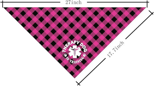 Dog Bandana, Therapy Dog Please Pet Me with, Dogs Scarf Classical Printing, Dogs Scarf Accessories, Doggy Kerchief Pet Kerchief, Christmas Birthday Thanksgiving Doggy Gift A07
