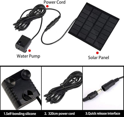 Hovico Solar Fountain - Panel Water Pump for Bird Bath Solar Panel Kit Outdoor Fountain for Outdoor Small Pond, Patio Garden and Fish Tank