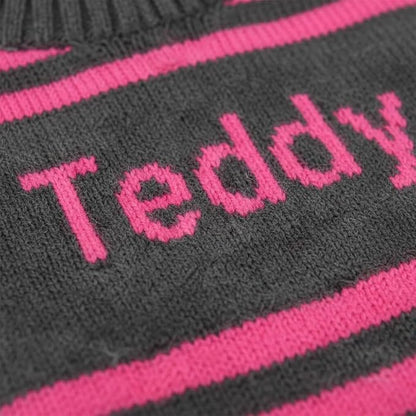 Custom Knit Sweater fr Dogs and Cats Personalized Knit Name Classic Striped Style Soft Knit Pet Clothing Winter Holiday Idea for Pet Lover