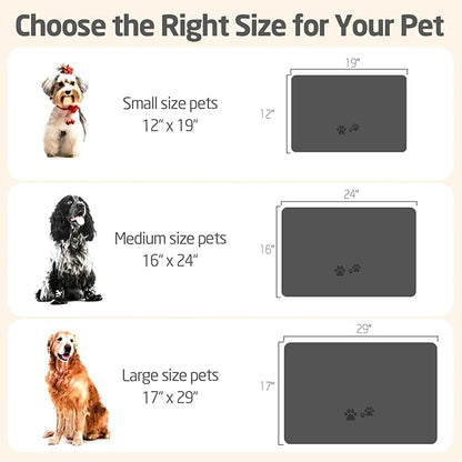Pet Feeding Mats-Absorbent Dog Mat for Food and Water Bowl, Dog Accessories Pet Supplies, Quick Dry No Stains Water Dispenser Mat for Pet, Non-Slip Bowl mat for Messy Drinkers
