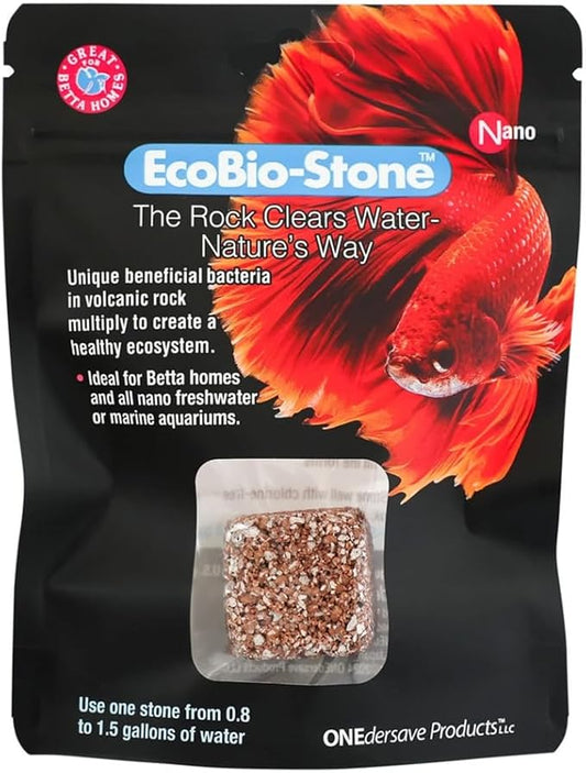 Aquarium Stone for Natural Water Clarification and Odor Removal Featuring Beneficial Bacteria (Nano)