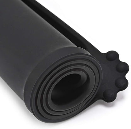 Silicone Waterproof Dog Cat Pet Feeding Mats, Non Slip, Easy Clean Pet Dog Cat Bowl Mats Placemat (24" x 16") Black