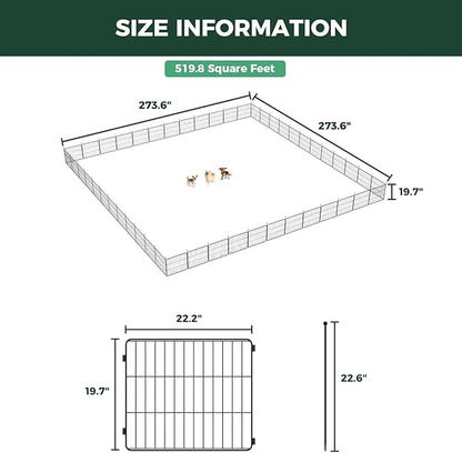 FXW MiniPaws Unleashed Dog Playpen, Expandable & Portable Design for Yard, RV Camping and Indoor Use, for Puppies and Small Dogs, 20-inch 48 Panels