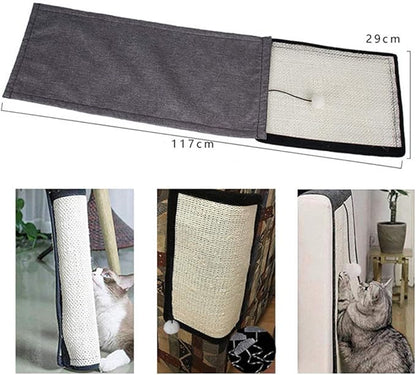 Cat Scratcher Mat Sofa Protector Natural Sisal Cat Scratching Mat Cat Scratch Couch Cover Heavy Duty Couch Guard Easy Installation Scratch Pad for Grinding Claws Protecting Furniture