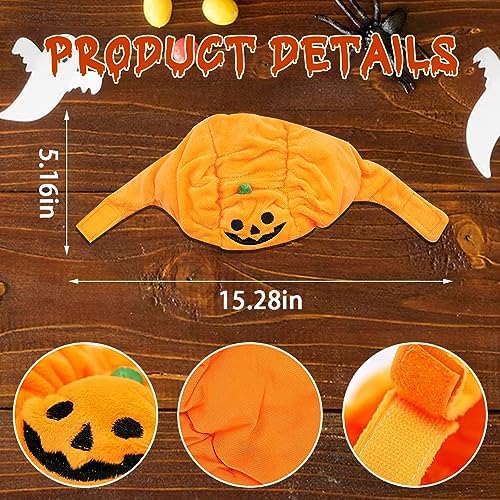 ALIBBON Cat & Dog Halloween Costume - Pumpkin Headdress & Cap for Puppy & Kitty Cosplay - Image 2