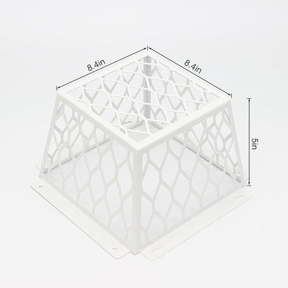 Dryer Vent Bird Guard, Dryer Vent Cover Guard for Most 3" to 4" Bathroom Exhaust Fan Ventilation Cover, Outside Universal Steel Ventilation Bird Cage for Exhaust Fan Cover, 7"Lx7"Wx5"H